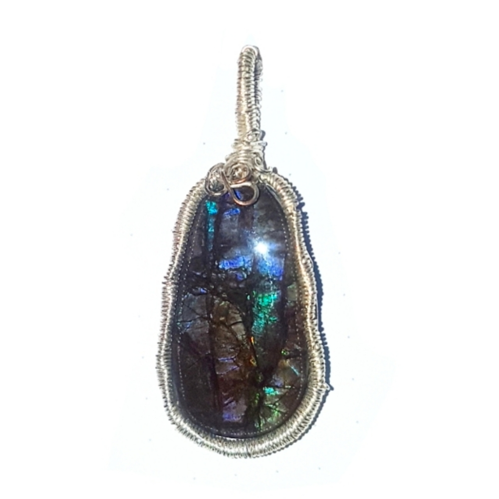 Ammolite  Pendant&Chain
